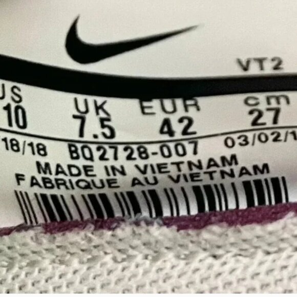 Nike React Element Running Shoes Size 10 Ivory Pink Athletic Track Sneakers - Picture 5 of 7